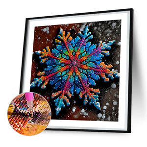 Winter Snowflakes 30*30CM (canvas) Full Round Drill Diamond Painting