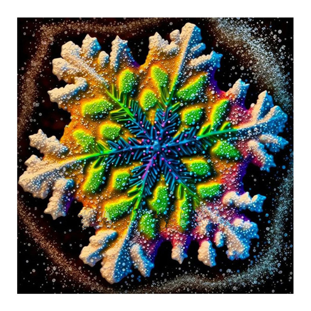 Winter Snowflakes 30*30CM (canvas) Full Round Drill Diamond Painting