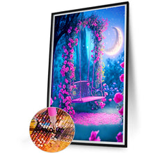 Load image into Gallery viewer, Rose Swing Under The Tree¡¤Blue 40*60CM (canvas) Full Round Drill Diamond Painting
