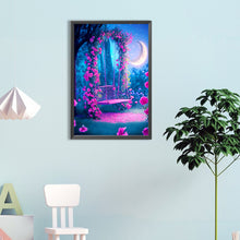 Load image into Gallery viewer, Rose Swing Under The Tree¡¤Blue 40*60CM (canvas) Full Round Drill Diamond Painting
