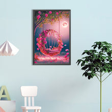 Load image into Gallery viewer, Rose Swing Under The Tree¡¤Powder 40*60CM (canvas) Full Round Drill Diamond Painting
