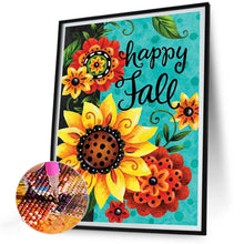 Load image into Gallery viewer, Sunflower Calligraphy And Painting 30*40CM (canvas) Full Round Drill Diamond Painting
