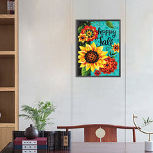 Load image into Gallery viewer, Sunflower Calligraphy And Painting 30*40CM (canvas) Full Round Drill Diamond Painting
