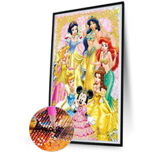 Load image into Gallery viewer, Disney Princesses 30*50CM (canvas) Full Round Drill Diamond Painting
