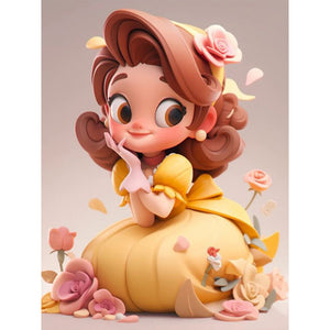 Disney Princess Belle 40*50CM (canvas) Full Round Drill Diamond Painting