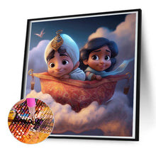 Load image into Gallery viewer, Aladdin And Princess Jasmine Cartoon Version 50*50CM (canvas) Full Round Drill Diamond Painting
