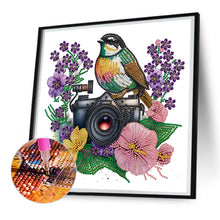 Load image into Gallery viewer, Flowers And Camera 30*30CM (canvas) Partial Special-Shaped Drill Diamond Painting
