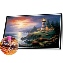 Load image into Gallery viewer, Seaside Lighthouse 40*30CM (canvas) Full Round Drill Diamond Painting
