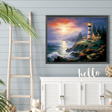 Load image into Gallery viewer, Seaside Lighthouse 40*30CM (canvas) Full Round Drill Diamond Painting
