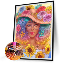 Load image into Gallery viewer, Sunflower Eyes Girl 40*50CM (canvas) Full Round AB Drill Diamond Painting
