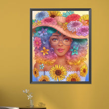 Load image into Gallery viewer, Sunflower Eyes Girl 40*50CM (canvas) Full Round AB Drill Diamond Painting
