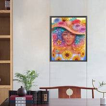 Load image into Gallery viewer, Sunflower Eyes Girl 40*50CM (canvas) Full Round AB Drill Diamond Painting
