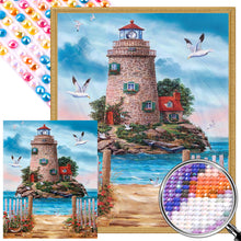 Load image into Gallery viewer, Island Lighthouse 40*50CM (canvas) Full Round AB Drill Diamond Painting
