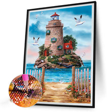 Load image into Gallery viewer, Island Lighthouse 40*50CM (canvas) Full Round AB Drill Diamond Painting
