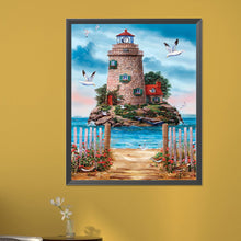 Load image into Gallery viewer, Island Lighthouse 40*50CM (canvas) Full Round AB Drill Diamond Painting
