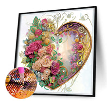 Load image into Gallery viewer, Love Flower Frame 30*30CM (canvas) Partial Special-Shaped Drill Diamond Painting
