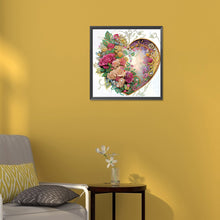 Load image into Gallery viewer, Love Flower Frame 30*30CM (canvas) Partial Special-Shaped Drill Diamond Painting
