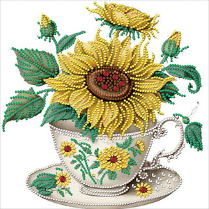 Sunflower 30*30CM (canvas) Partial Special-Shaped Drill Diamond Painting