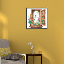 Load image into Gallery viewer, Windowsill 30*30CM (canvas) Partial Special-Shaped Drill Diamond Painting
