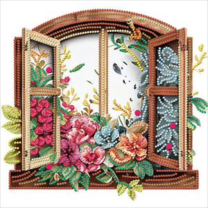 Windowsill 30*30CM (canvas) Partial Special-Shaped Drill Diamond Painting