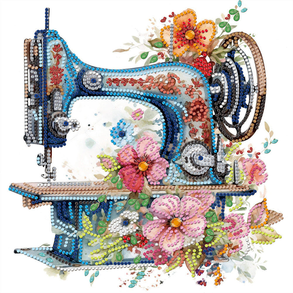 Sewing Machine 30*30CM (canvas) Partial Special-Shaped Drill Diamond Painting