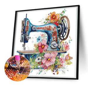 Sewing Machine 30*30CM (canvas) Partial Special-Shaped Drill Diamond Painting