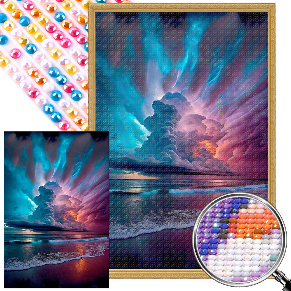 Beach Sky 40*60CM (canvas) Full Round AB Drill Diamond Painting