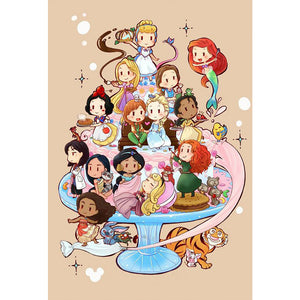 Disney Princess 50*70CM (canvas) Full Round Drill Diamond Painting