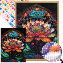 Load image into Gallery viewer, Lotus 40*55CM (canvas) Full Round AB Drill Diamond Painting
