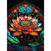 Load image into Gallery viewer, Lotus 40*55CM (canvas) Full Round AB Drill Diamond Painting
