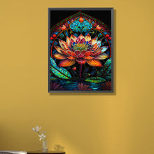 Load image into Gallery viewer, Lotus 40*55CM (canvas) Full Round AB Drill Diamond Painting
