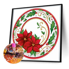 Load image into Gallery viewer, Round Poinsettia 30*30CM (canvas) Full Round Drill Diamond Painting
