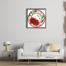 Load image into Gallery viewer, Round Poinsettia 30*30CM (canvas) Full Round Drill Diamond Painting
