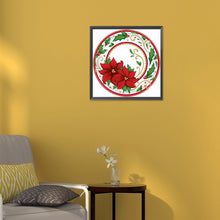 Load image into Gallery viewer, Round Poinsettia 30*30CM (canvas) Full Round Drill Diamond Painting
