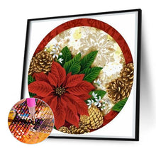 Load image into Gallery viewer, Round Poinsettia 30*30CM (canvas) Full Round Drill Diamond Painting
