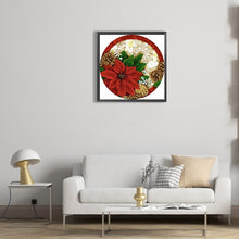 Load image into Gallery viewer, Round Poinsettia 30*30CM (canvas) Full Round Drill Diamond Painting
