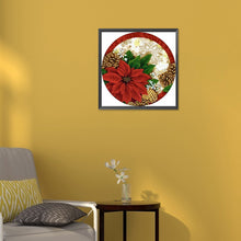 Load image into Gallery viewer, Round Poinsettia 30*30CM (canvas) Full Round Drill Diamond Painting
