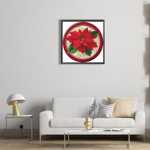 Load image into Gallery viewer, Round Poinsettia 30*30CM (canvas) Full Round Drill Diamond Painting
