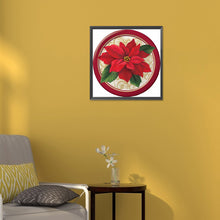 Load image into Gallery viewer, Round Poinsettia 30*30CM (canvas) Full Round Drill Diamond Painting
