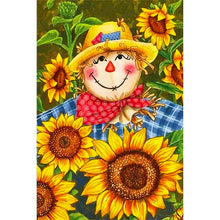 Load image into Gallery viewer, Sunflower Scarecrow 40*60CM (canvas) Full Round Drill Diamond Painting
