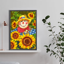 Load image into Gallery viewer, Sunflower Scarecrow 40*60CM (canvas) Full Round Drill Diamond Painting
