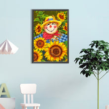 Load image into Gallery viewer, Sunflower Scarecrow 40*60CM (canvas) Full Round Drill Diamond Painting
