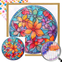 Load image into Gallery viewer, Stained Glass 40*40CM (canvas) Full Round AB Drill Diamond Painting
