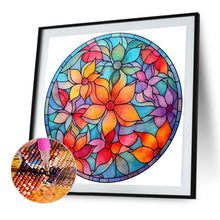 Load image into Gallery viewer, Stained Glass 40*40CM (canvas) Full Round AB Drill Diamond Painting
