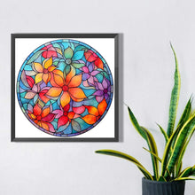 Load image into Gallery viewer, Stained Glass 40*40CM (canvas) Full Round AB Drill Diamond Painting
