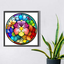 Load image into Gallery viewer, Stained Glass 40*40CM (canvas) Full Round AB Drill Diamond Painting
