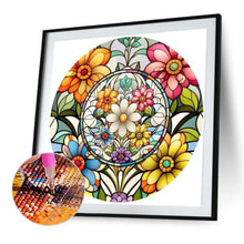 Load image into Gallery viewer, Stained Glass 40*40CM (canvas) Full Round AB Drill Diamond Painting
