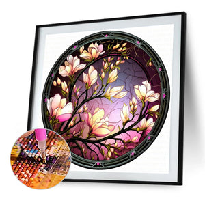 Stained Glass 40*40CM (canvas) Full Round AB Drill Diamond Painting