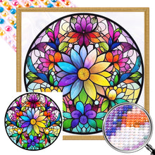 Load image into Gallery viewer, Stained Glass 40*40CM (canvas) Full Round AB Drill Diamond Painting
