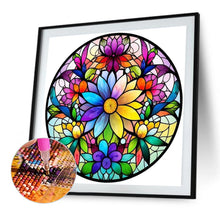 Load image into Gallery viewer, Stained Glass 40*40CM (canvas) Full Round AB Drill Diamond Painting
